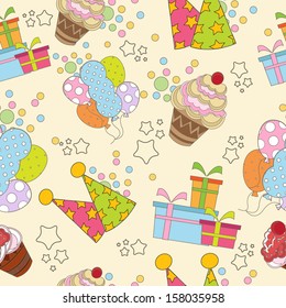 birthday seamless pattern