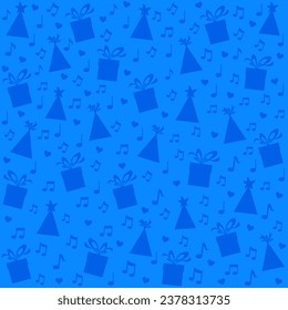Birthday Seamless pattern. Celebratory background. Holiday Wallpaper. Good for textile fabric design, wrapping paper, website wallpapers, textile, wallpaper and apparel. vector illustration
