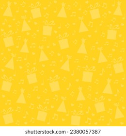 Birthday Seamless pattern. Celebratory background. Holiday Wallpaper. Good for textile fabric design, wrapping paper, website wallpapers, textile, wallpaper and apparel. vector illustration