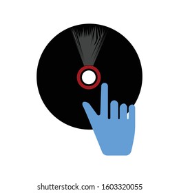 BirthDay Simple DJ Disk Illustration Clip Art Vector