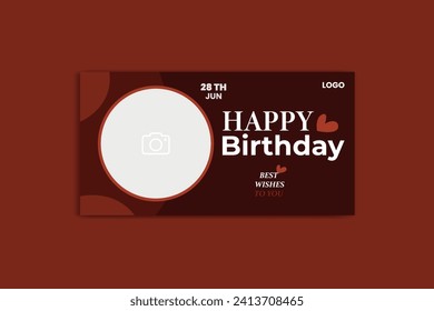 birthday social media banner design birthday template