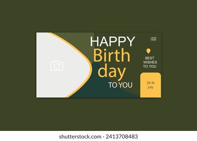 birthday social media banner design birthday template