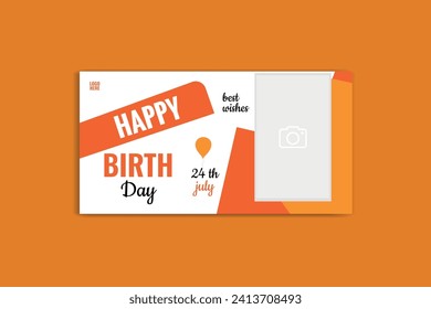 birthday social media banner design birthday template