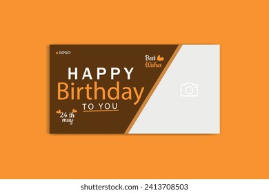 birthday social media banner design birthday template
