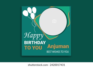 Birthday Social media Birthday banner Design template