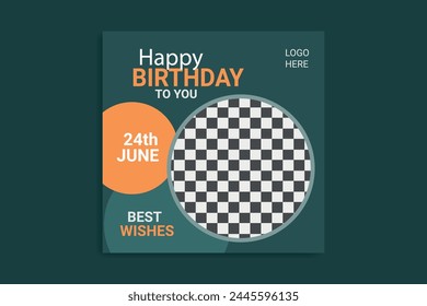 birthday social media birthday banner design 