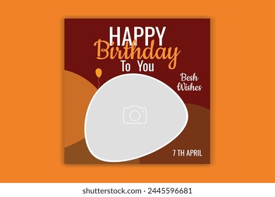 birthday social media birthday banner design  