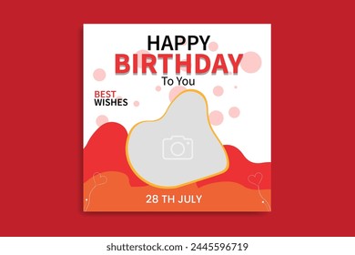 birthday social media birthday banner design  