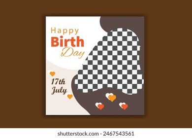 birthday social media birthday banner design template