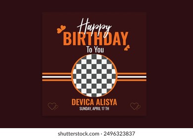 Birthday Social Media Instagram Template Design