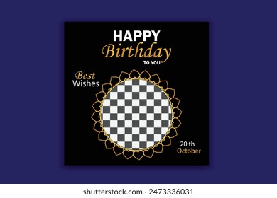 Birthday social media post baby pink invitation card design birthday banner