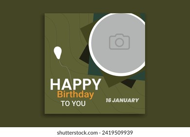 birthday social media post, birthday banner design