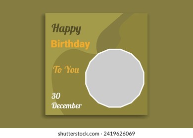 Birthday Social Media Post, Birthday Banner Design