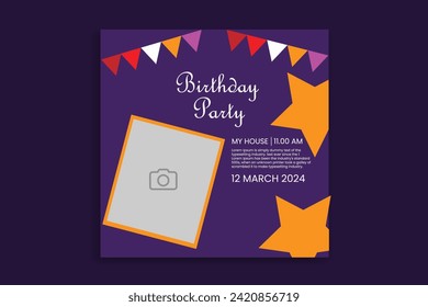 Birthday Social Media Post, Banner Design
