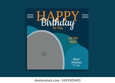 Birthday Social Media Post Design,
Birthday Social Media banner Design.