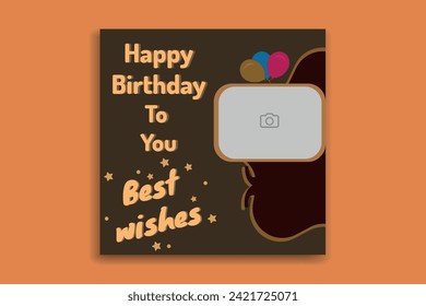 Birthday social media post,birthday banner template