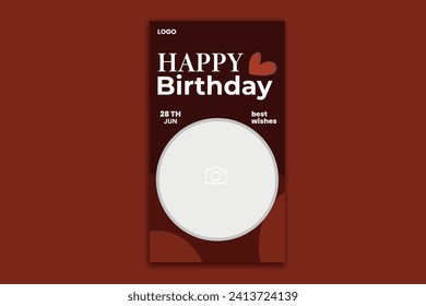 birthday social media story birthday template