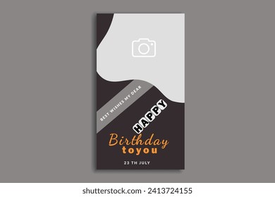 birthday social media story birthday template