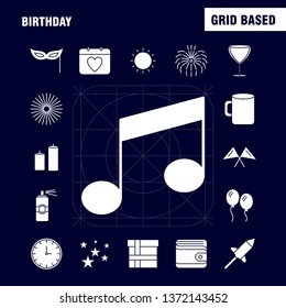 Birthday Solid Glyph Icon for Web, Print and Mobile UX/UI Kit. Such as: Calendar, Day, Date, Love, Glass, Drink, Wine, Wheat, Pictogram Pack. - Vector