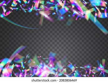 Birthday Sparkles. Disco Vaporwave Serpentine. Bokeh Effect. Glamour Art. Purple Shiny Background. Glitch Glitter. Retro Flyer. Webpunk Foil. Blue Birthday Sparkles