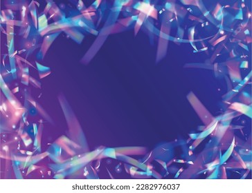 Birthday Sparkles. Shiny Abstract Gradient. Carnival Texture. Rainbow Confetti. Blue Disco Background. Modern Foil. Glamour Art. Blur Banner. Purple Birthday Sparkles