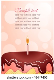 Pastel dulce de cumpleaños