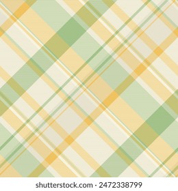 Birthday tartan vector textile, poster background check pattern. Fibrous plaid texture seamless fabric in light and beige color.