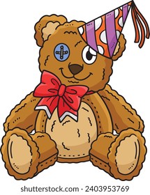 Birthday Teddy Bear Gift Cartoon Colored Clipart 