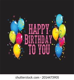 Birthday template eps vector file.