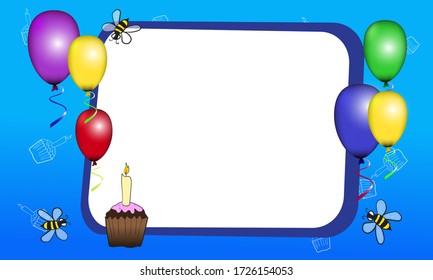Birthday template with place your message, birthday background invitation