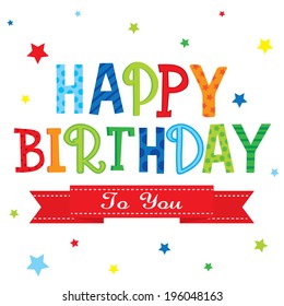 birthday text design