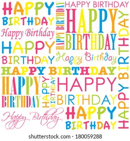 birthday text pattern