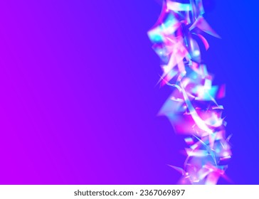 Birthday Texture. Bright Foil. Transparent Effect. Pink Party Glare. Metal Design. Blur Multicolor Gradient. Festive Art. Light Tinsel. Purple Birthday Texture