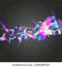 Textura de cumpleaños. Efecto Glitch. Glare del Partido Púrpura. Luminosa luz solar multicolor. Cartel de metal. Crystal Art. Unicorn Foil. Glitter holográfico. Textura de cumpleaños rosa