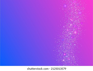 Birthday Texture. Laser Flare. Carnival Sparkles. Flying Art. Unicorn Foil. Pink Shiny Effect. Cristal Background. Metal Festival Template. Purple Birthday Texture