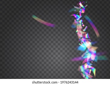 Birthday Texture. Unicorn Foil. Shiny Flyer. Glitch Glitter. Luxury Art. Violet Metal Background. Party Festival Illustration. Holographic Tinsel. Purple Birthday Texture