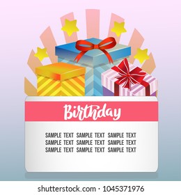 birthday theme with gift box