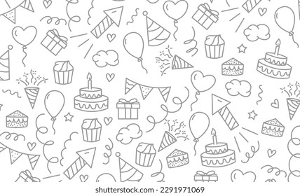 birthday theme hand drawn background