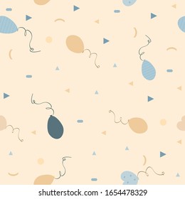 Birthday Things, Birthday seamless pattern, Collection of party cards and invitations, Birthday backgrounds, Set of Birthday design