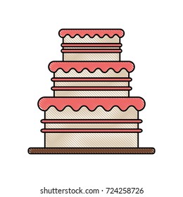 birthday tower pink cake
