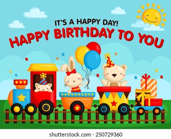 Birthday Train Card