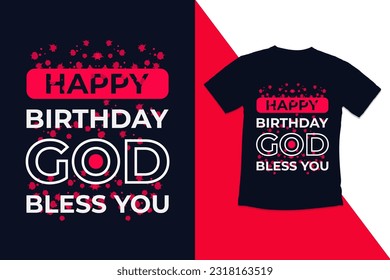 Birthday t-shirt design template with modern quotes typography birthday gaming tshirt design