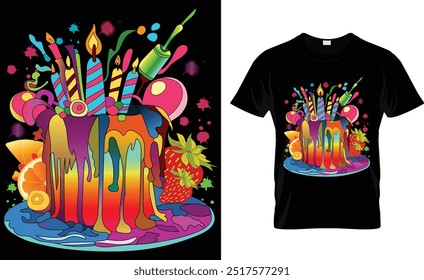 Birthday t-shirt design and templates