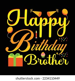 Birthday t-shirt design vector template