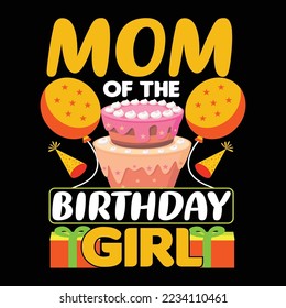 Birthday t-shirt design vector template