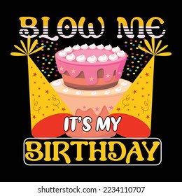 Birthday t-shirt design vector template