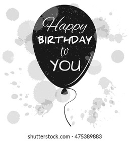 Birthday typography template vector illustration. Isolated on white