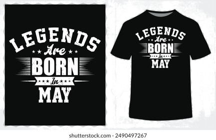Birthday Typography T-Shirt Design for Men and Women in Illustration. Eps-10.