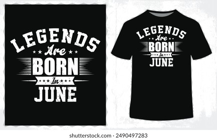 Birthday Typography T-Shirt Design for Men and Women in Illustration. Eps-10.
