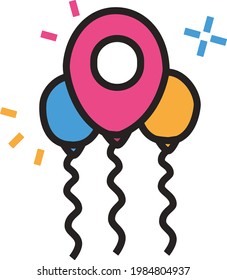 birthday vector balloon artwork flat design
